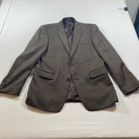 Tommy Hilfiger Other - Tommy Hilfiger Blazer Jacket Men’s 40R Herringbone Plaid Brown black Sports Coat